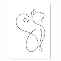 HKM-111443 Abstract Animal Decorative Painting for Living Room - Modern Single Piece Canvas Art (50x40 cm)