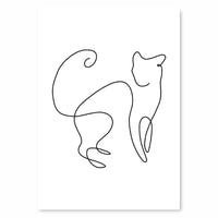 HKM-111443 Abstract Animal Decorative Painting for Living Room - Modern Single Piece Canvas Art (50x40 cm)