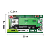 HKM-111571 1:14 Inertia Friction Garbage Truck with Light and Sound for Kids Aged 5-7 Years