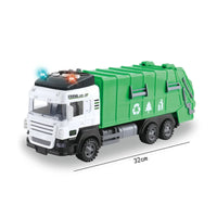 HKM-111571 1:14 Inertia Friction Garbage Truck with Light and Sound for Kids Aged 5-7 Years
