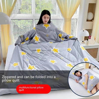HKM-111571 Cartoon Anime Sleeved Quilt for Students with Pillow - Modern Simple Design
