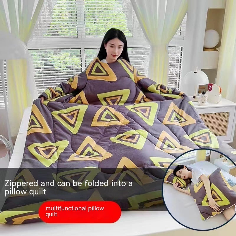 HKM-111571 Cartoon Anime Sleeved Quilt for Students with Pillow - Modern Simple Design
