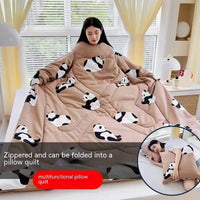 HKM-111571 Cartoon Anime Sleeved Quilt for Students with Pillow - Modern Simple Design