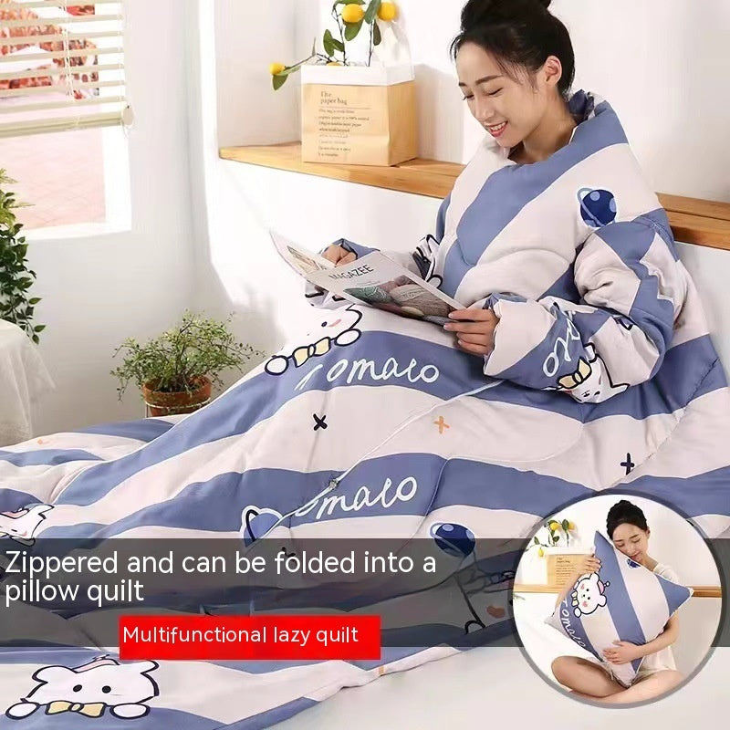 HKM-111571 Cartoon Anime Sleeved Quilt for Students with Pillow - Modern Simple Design