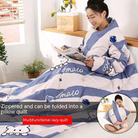 HKM-111571 Cartoon Anime Sleeved Quilt for Students with Pillow - Modern Simple Design