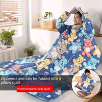 HKM-111571 Cartoon Anime Sleeved Quilt for Students with Pillow - Modern Simple Design