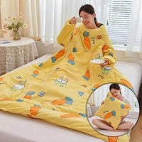 HKM-111571 Cartoon Anime Sleeved Quilt for Students with Pillow - Modern Simple Design