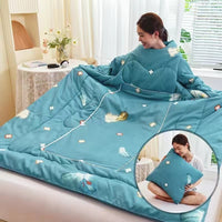 HKM-111571 Cartoon Anime Sleeved Quilt for Students with Pillow - Modern Simple Design