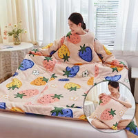 HKM-111571 Cartoon Anime Sleeved Quilt for Students with Pillow - Modern Simple Design