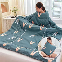 HKM-111571 Cartoon Anime Sleeved Quilt for Students with Pillow - Modern Simple Design