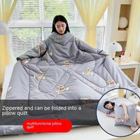 HKM-111571 Cartoon Anime Sleeved Quilt for Students with Pillow - Modern Simple Design