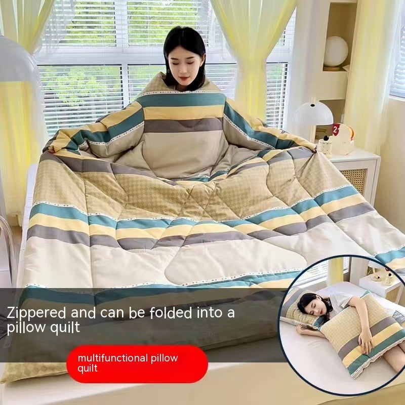 HKM-111571 Cartoon Anime Sleeved Quilt for Students with Pillow - Modern Simple Design