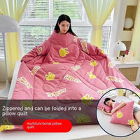 HKM-111571 Cartoon Anime Sleeved Quilt for Students with Pillow - Modern Simple Design