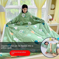 HKM-111571 Cartoon Anime Sleeved Quilt for Students with Pillow - Modern Simple Design