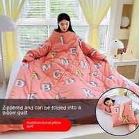 HKM-111571 Cartoon Anime Sleeved Quilt for Students with Pillow - Modern Simple Design