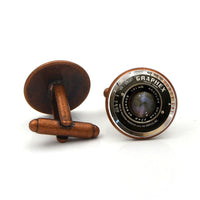 HKM-111635 Fashion Glass Cufflinks with Alloy Base – Stylish Men's Accessories