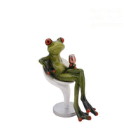 HKM-111699 Resin Frog Decor for Living Room and Study - Pastoral Style Home Accent