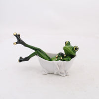 HKM-111699 Resin Frog Decor for Living Room and Study - Pastoral Style Home Accent