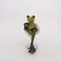 HKM-111699 Resin Frog Decor for Living Room and Study - Pastoral Style Home Accent