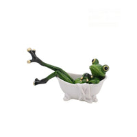 HKM-111699 Resin Frog Decor for Living Room and Study - Pastoral Style Home Accent
