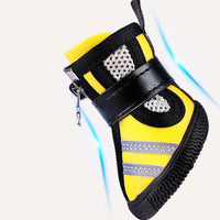HKM-111763 Wear-Resistant Small Dog Shoes - Set of 4 with High Help Design and Cotton Inside