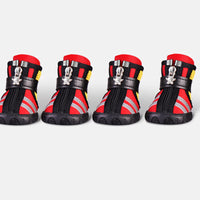 HKM-111763 Wear-Resistant Small Dog Shoes - Set of 4 with High Help Design and Cotton Inside