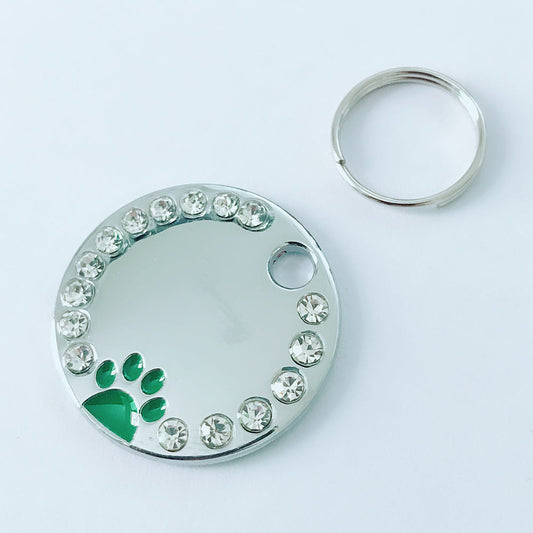 HKM-111955 Customizable Round Metal Dog Tags & Keychains