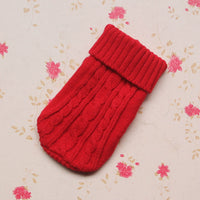 HKM-112019 Stylish Knitted Wool Dog Sweater with Fabric Buttons in Various Sizes