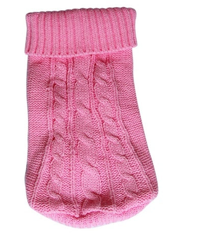 HKM-112019 Stylish Knitted Wool Dog Sweater with Fabric Buttons in Various Sizes