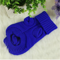 HKM-112019 Stylish Knitted Wool Dog Sweater with Fabric Buttons in Various Sizes
