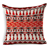 HKM-112147 Bohemian Ethnic Stripe Linen Cotton Hemp Cushion Cover for Sofas and Chairs