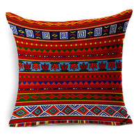 HKM-112147 Bohemian Ethnic Stripe Linen Cotton Hemp Cushion Cover for Sofas and Chairs