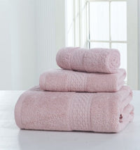 HKM-112339 Cotton Double-Sided Bath Towel Set - Soft and Skin-Friendly 3-Piece Collection