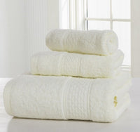 HKM-112339 Cotton Double-Sided Bath Towel Set - Soft and Skin-Friendly 3-Piece Collection