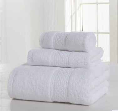 HKM-112339 Cotton Double-Sided Bath Towel Set - Soft and Skin-Friendly 3-Piece Collection