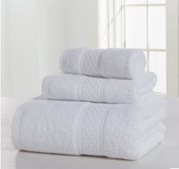 HKM-112339 Cotton Double-Sided Bath Towel Set - Soft and Skin-Friendly 3-Piece Collection