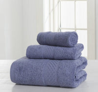 HKM-112339 Cotton Double-Sided Bath Towel Set - Soft and Skin-Friendly 3-Piece Collection