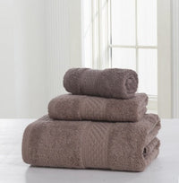 HKM-112339 Cotton Double-Sided Bath Towel Set - Soft and Skin-Friendly 3-Piece Collection