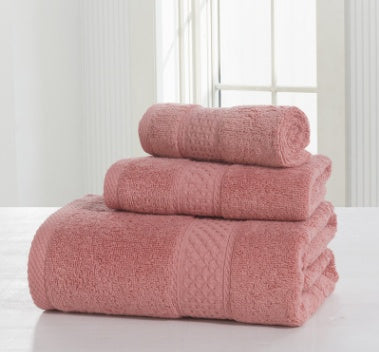 HKM-112339 Cotton Double-Sided Bath Towel Set - Soft and Skin-Friendly 3-Piece Collection