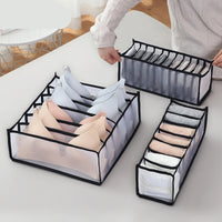 HKM-112531 Underwear Storage Bag Set - Multi-Grid Organizer for Bras, Panties, and Socks in Various Colors