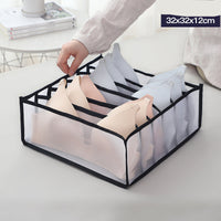 HKM-112531 Underwear Storage Bag Set - Multi-Grid Organizer for Bras, Panties, and Socks in Various Colors