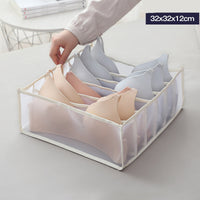 HKM-112531 Underwear Storage Bag Set - Multi-Grid Organizer for Bras, Panties, and Socks in Various Colors