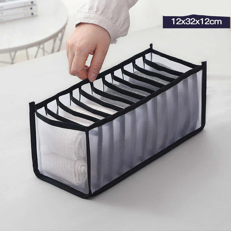 KTX-112531 Underwear Storage Bag Set - Multi-Grid Organizer for Bras, Panties, and Socks in Various Colors