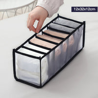 HKM-112531 Underwear Storage Bag Set - Multi-Grid Organizer for Bras, Panties, and Socks in Various Colors