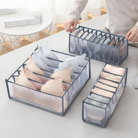 HKM-112531 Underwear Storage Bag Set - Multi-Grid Organizer for Bras, Panties, and Socks in Various Colors