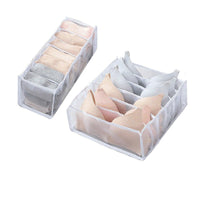 HKM-112531 Underwear Storage Bag Set - Multi-Grid Organizer for Bras, Panties, and Socks in Various Colors