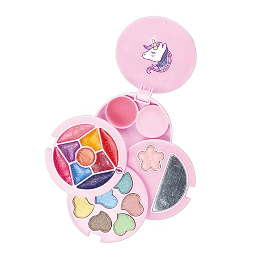 KTX-112595 Kids Makeup Play Set for Ages 5-7 - Pretend Play Cosmetic Beauty Box