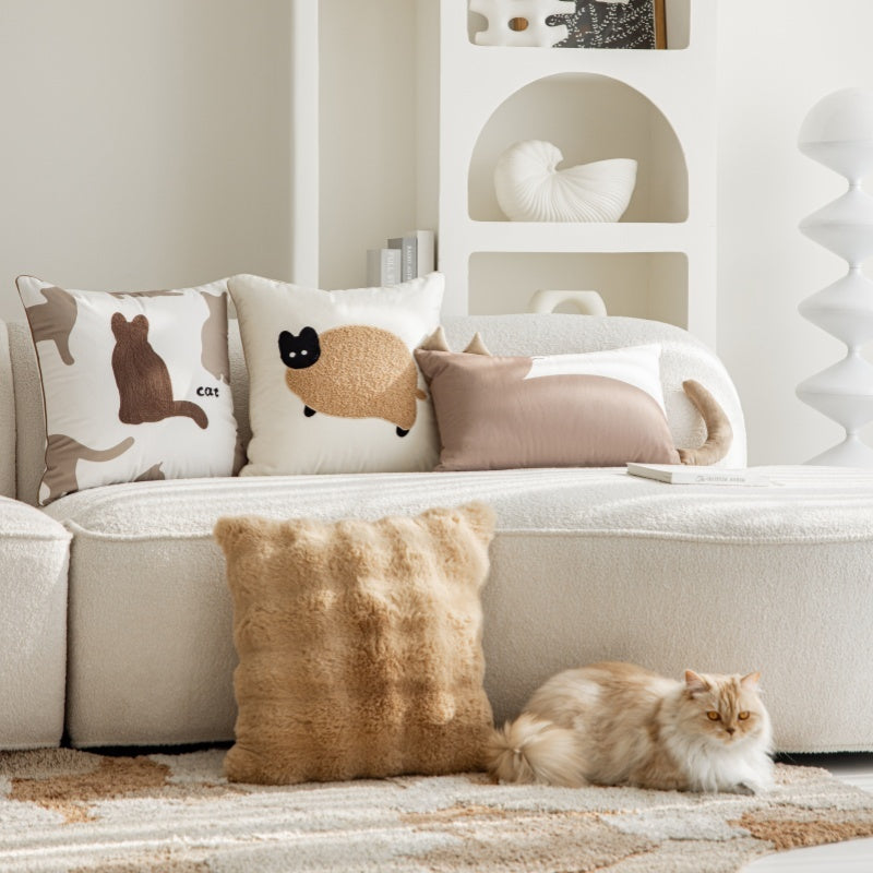 KTX-112659 Cute Cat Nordic Style Sofa Pillow Cushion in Various Sizes and Designs