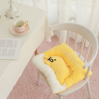 HKM-112723 Cartoon Plush Egg Cushion - 40 cm Round or 40x45 cm Square for Living Room, Bedroom, and Outdoor Use