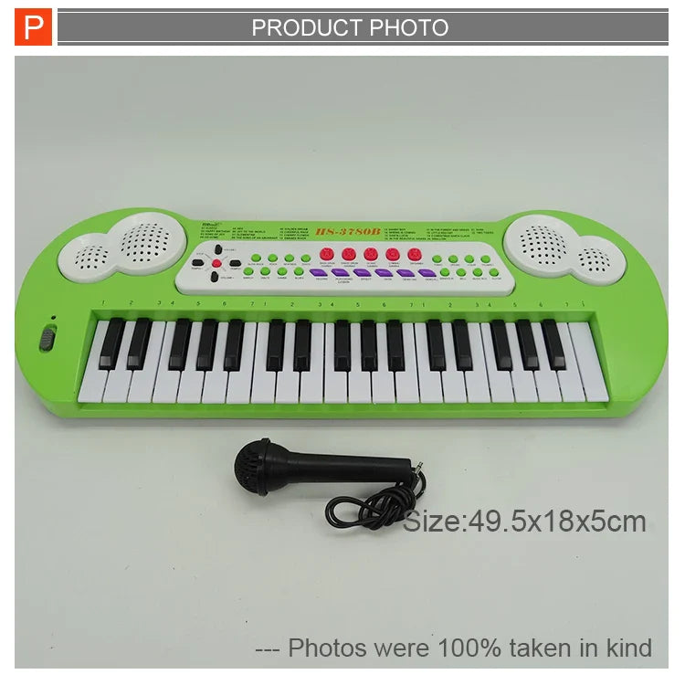 HKM-112723 Electric Kids 37-Key Musical Keyboard Piano - Educational and Fun Toy for All Ages